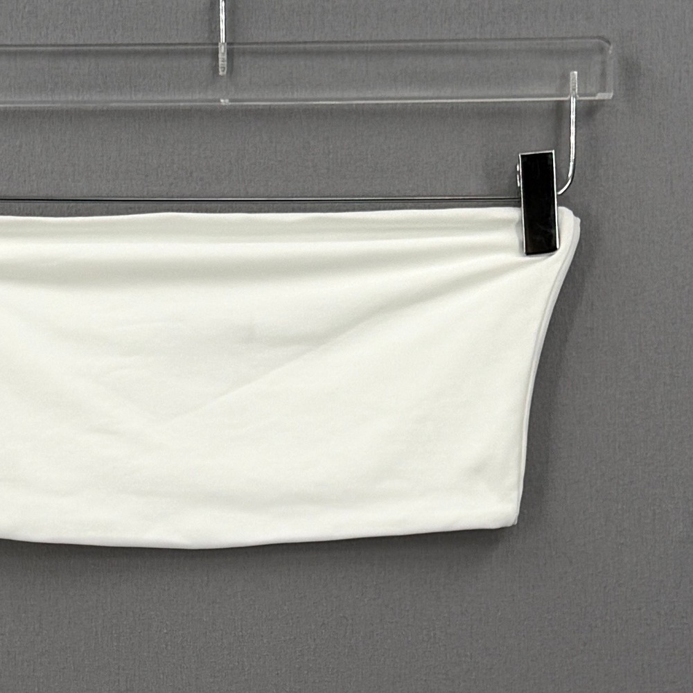 ENZA COSTA Essential Bandeau Top Womens Small White Minimalist Quiet Luxury NEW - Picture 9 of 16